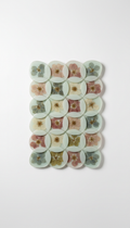 Pale Jade Flower-Inclusion Wall Art
