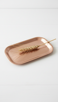 Wheat Stem Metallic Accent Serving Tray